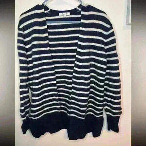 Madewell Sweaters Madewell Cozy Walker Striped Cardigan blue size small